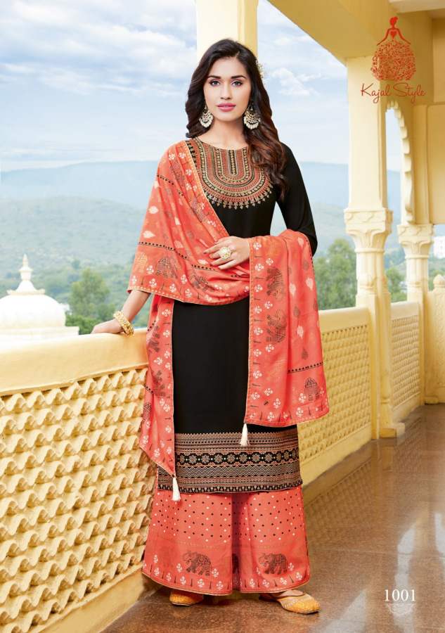 Gulzar 8 Fancy Casual Wear Rayon Kurti With Plazzo And Dupatta Readymade Collection